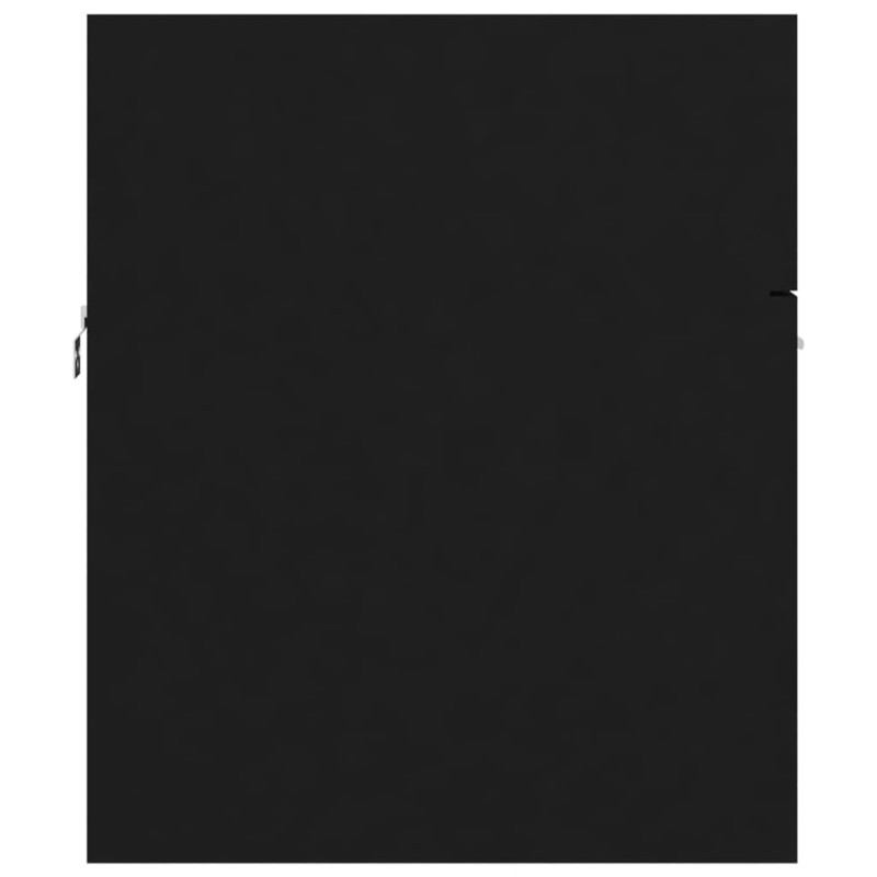 Szafka z wbudowaną umywalką, czarna, materiał drewnopochodny