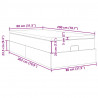 Rama łóżka otomana z materacem, biała, 80x200 cm, ekoskóra