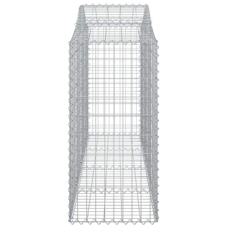 Kosze gabionowe, 3 szt, 200x50x120/140 cm, galwanizowane żelazo
