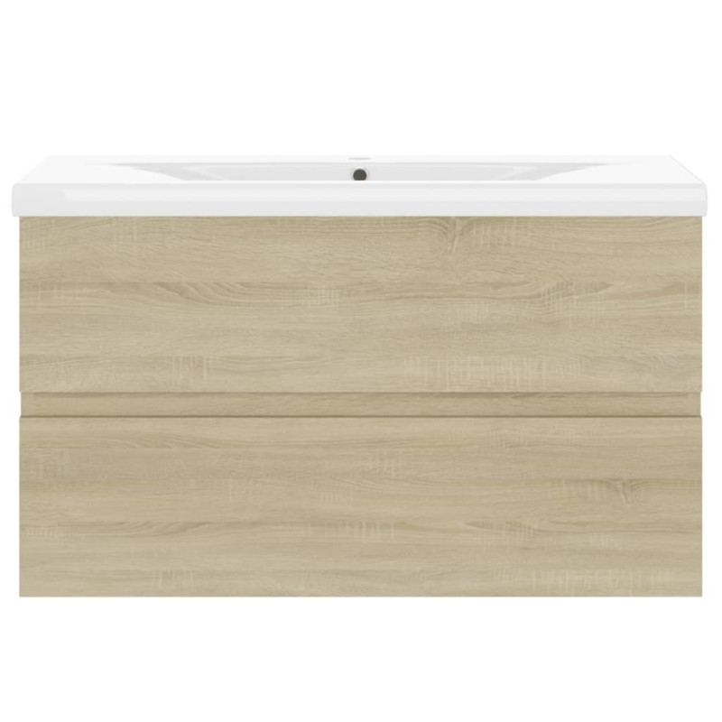 Szafka z wbudowaną umywalką, kolor dąb sonoma