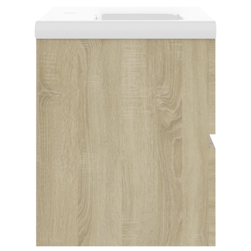 Szafka z wbudowaną umywalką, kolor dąb sonoma