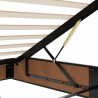 Łóżko otomana z materacem, czarna, 100x200 cm, ekoskóra