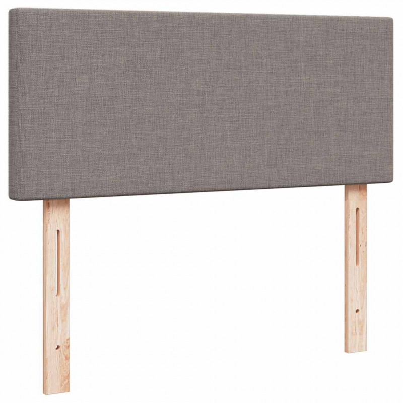 Rama łóżka otomana z materacem, taupe, 120x200 cm, tkanina