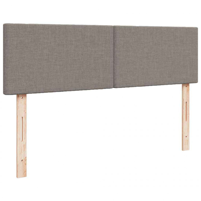 Łóżko otomana z materacem, taupe, 140x190 cm, tkanina