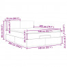 Łóżko otomana z materacem, kremowe, 140x200 cm, tkanina