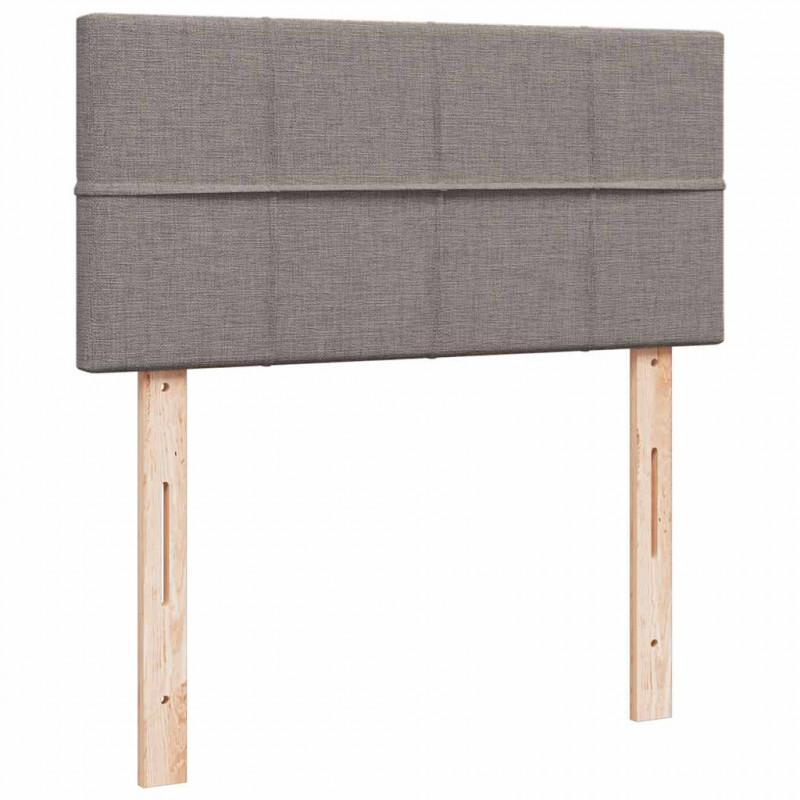 Łóżko otomana z materacem, taupe, 90x200 cm, tkanina