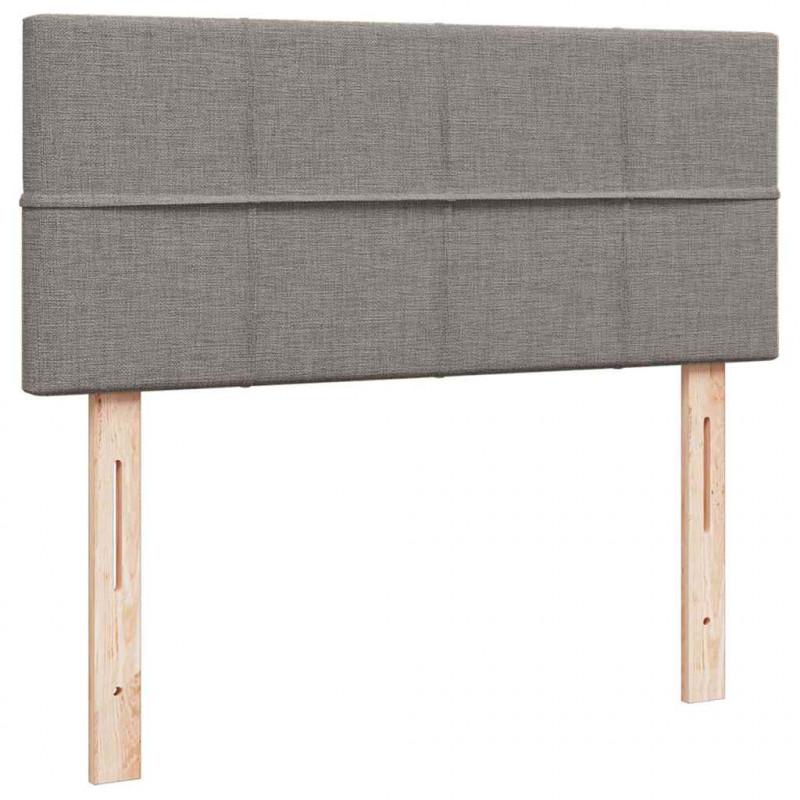 Rama łóżka otomana z materacem, taupe, 120x190 cm, tkanina