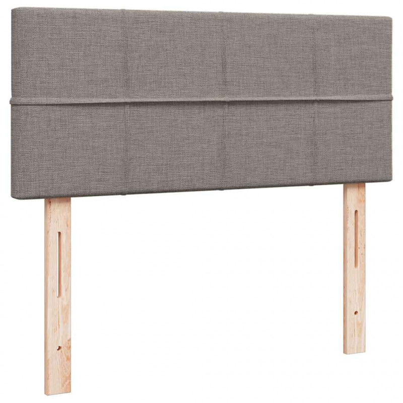 Rama łóżka otomana z materacem, taupe, 120x200 cm, tkanina