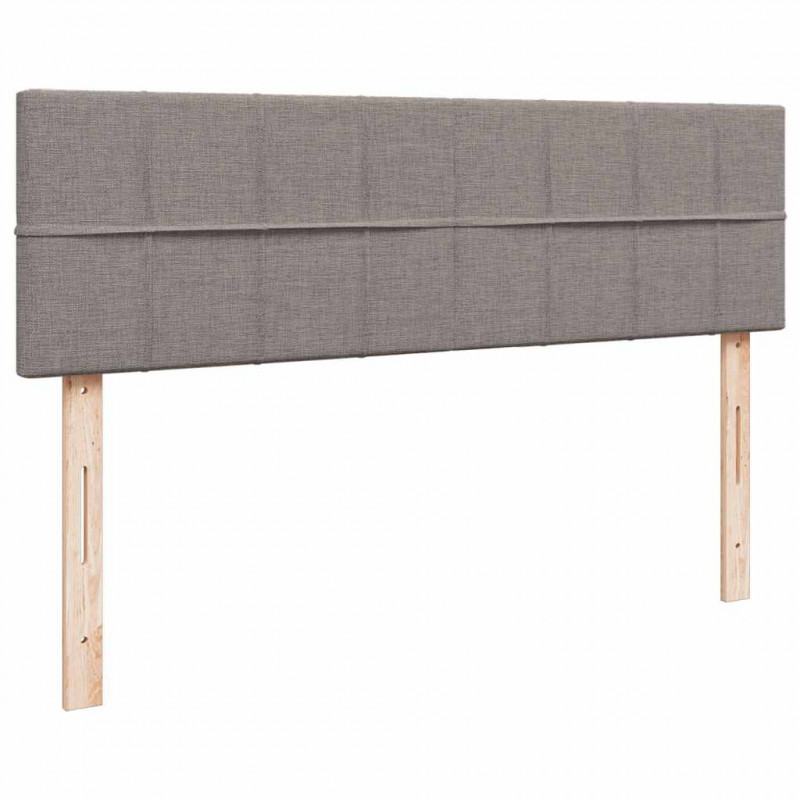 Łóżko otomana z materacem, taupe, 140x190 cm, tkanina