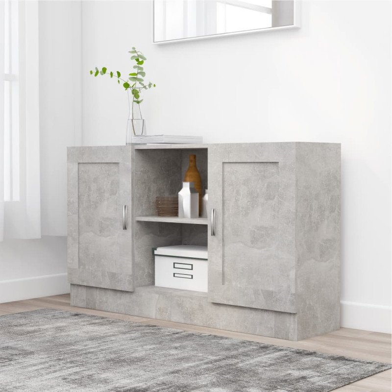 Szafka, szarość betonu, 120x30,5x70 cm, materiał drewnopochodny