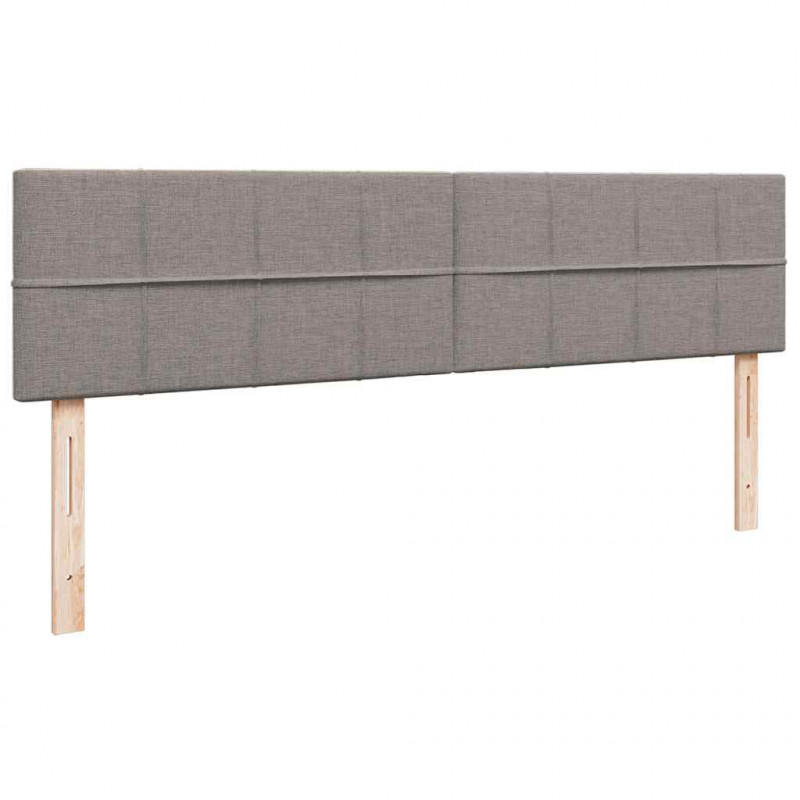 Rama łóżka otomana z materacem, taupe, 200x200 cm, tkanina