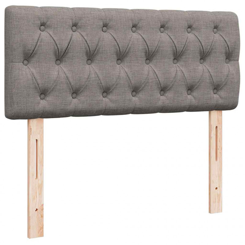 Rama łóżka otomana z materacem, taupe, 120x200 cm, tkanina