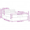 Rama łóżka otomana z materacem, niebieska, 140x200 cm, tkanina