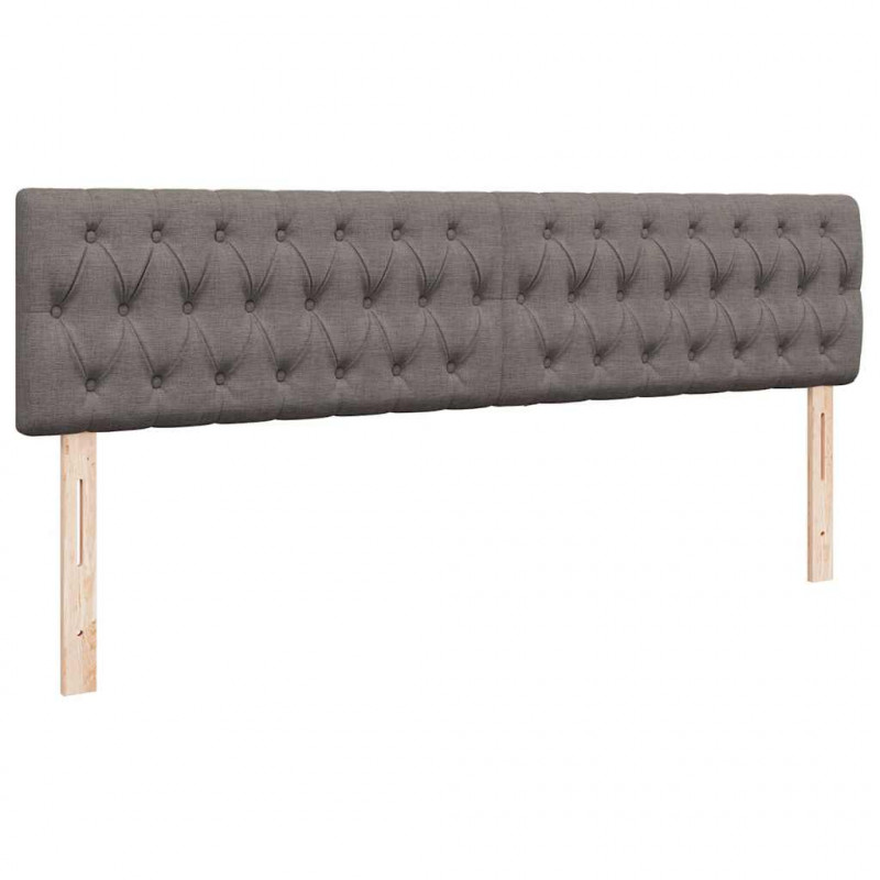 Rama łóżka otomana z materacem, taupe, 200x200 cm, tkanina