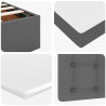 Łóżko otomana z materacem, ciemnoszare, 90x200 cm, tkanina