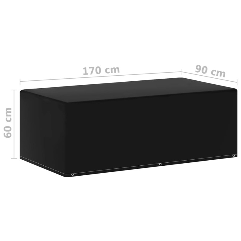 Pokrowce na meble i grill, 2 szt., 6 oczek, 170x90x60 cm