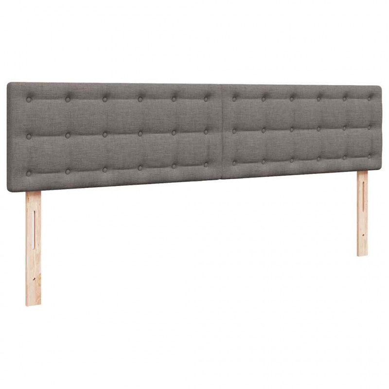Rama łóżka otomana z materacem, taupe, 160x200 cm, tkanina