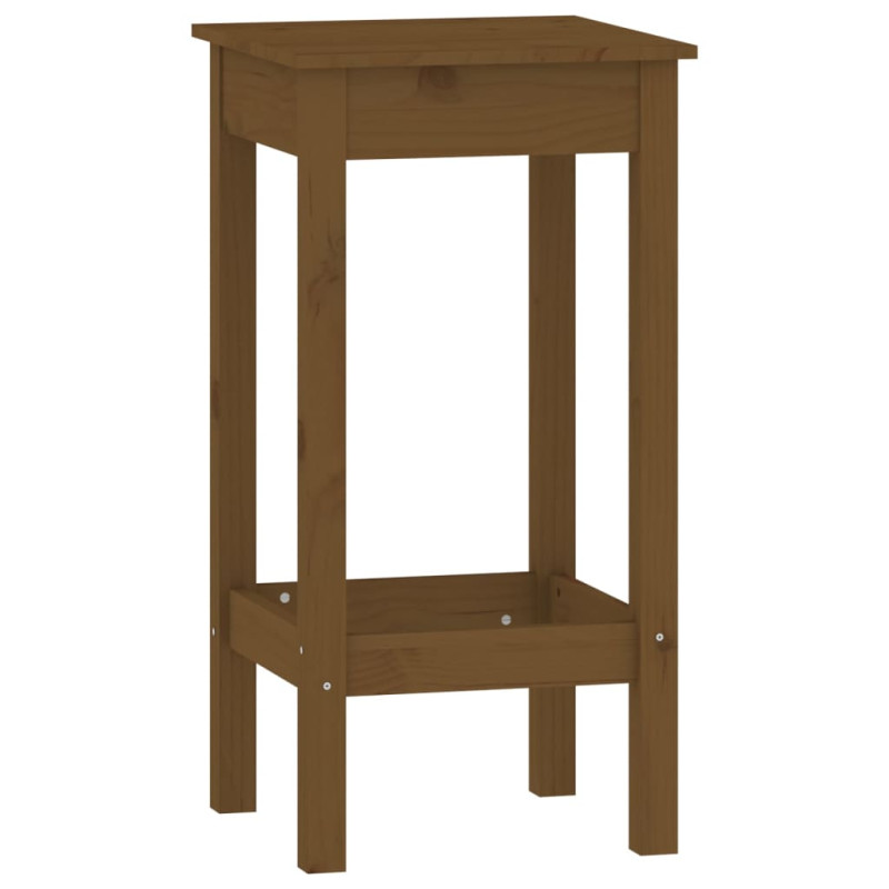 5-cz. zestaw mebli barowych, miodowy brąz, lite drewno sosnowe