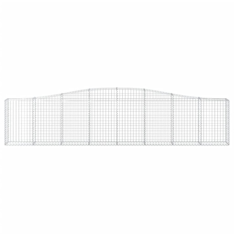 Kosze gabionowe, 5 szt, 400x30x80/100 cm, galwanizowane żelazo