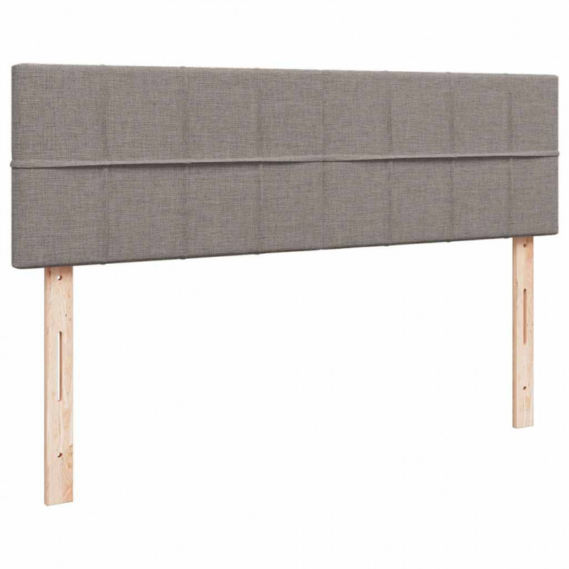 Rama łóżka otomana z materacami, taupe, 160x200 cm, tkanina