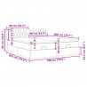 Rama łóżka otomana z materacami, szara, 180x200 cm, tkanina