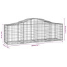 Kosze gabionowe, 5 szt, 200x50x60/80 cm, galwanizowane żelazo