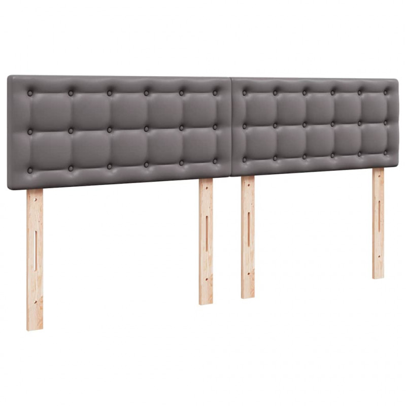 Łóżko otomana z materacami i LED, szara, 160x200cm, ekoskóra
