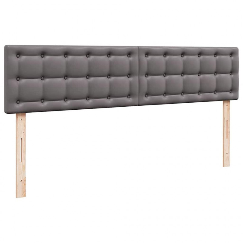 Łóżko otomana z materacami i LED, szara, 180x200cm, ekoskóra