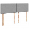 Łóżko Ottoman z materacem i diodami LED Jasnoszary 140x190 cm