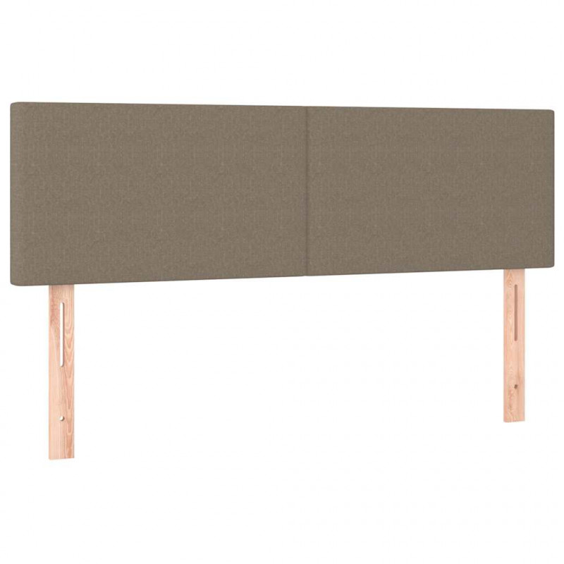 Łóżko otomana z materacem i diodami LED, taupe, 140x190 cm,