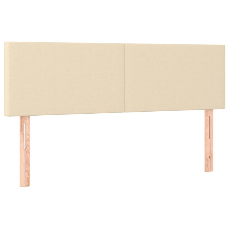 Łóżko Ottoman z materacem i diodami LED kremowe 140x190 cm