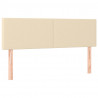 Łóżko Ottoman z materacem i diodami LED kremowe 140x190 cm