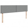 Łóżko Ottoman z materacem i LED, jasnoszary, 180x200cm, tkanina