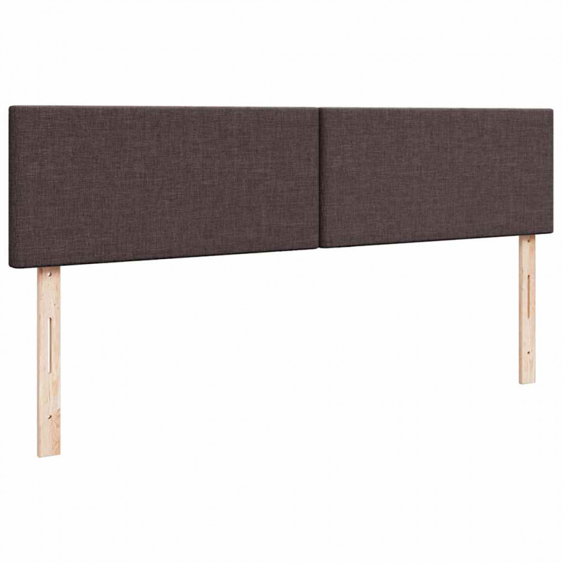 Łóżko otomana z materacem i LED ciemnobrązowy 180x200cm tkanina