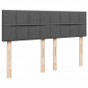 Łóżko Ottoman z materacem i diodami LED Ciemnoszary 140x190 cm