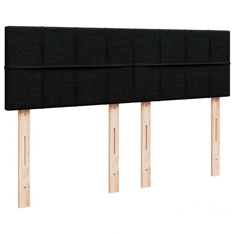 Łóżko otomana z materacem i diodami LED Czarny 140x200 cm