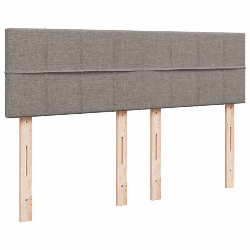 Łóżko otomana z materacem i diodami LED Taupe 140x200 cm