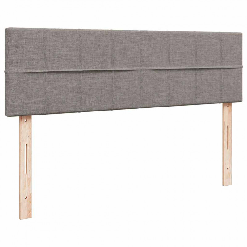 Rama łóżka otomana z materacem, taupe, 160x200 cm, tkanina