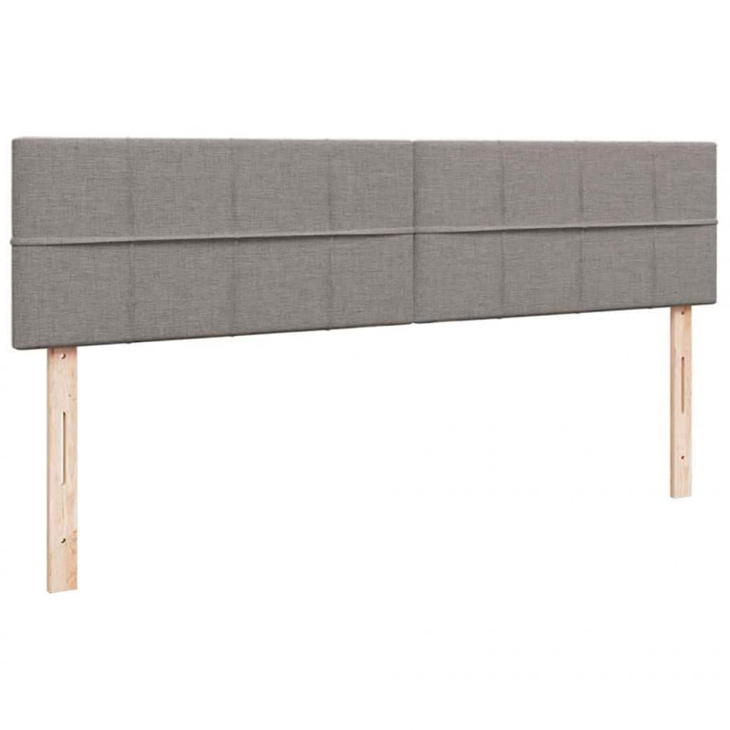 Łóżko otomana z materacem i LED, taupe, 180x200cm, tkanina