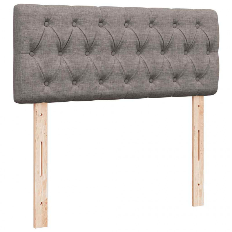 Łóżko otomana z materacem i LED, taupe, 120x190cm, tkanina