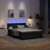 Łóżko otomana z materacem i diodami LED Czarny 140x200 cm