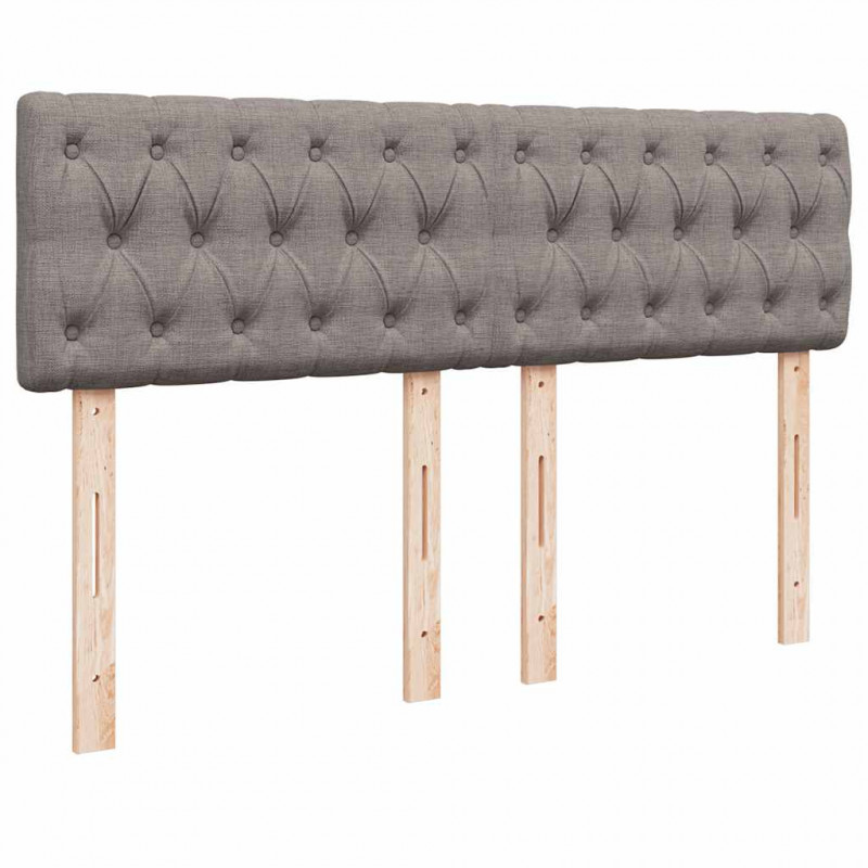 Łóżko otomana z materacem i diodami LED Taupe 140x200 cm