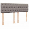 Łóżko otomana z materacem i diodami LED Taupe 140x200 cm