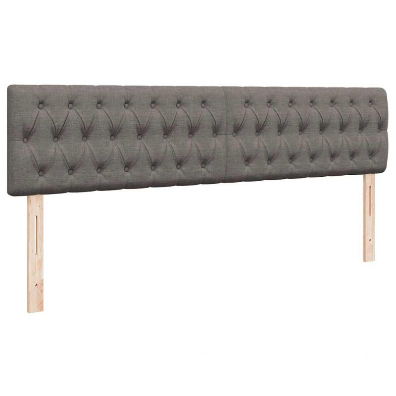 Rama łóżka otomana z materacem, taupe, 160x200 cm, tkanina