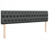 Łóżko Ottoman z materacem i LED, ciemnoszary, 180x200cm tkanina