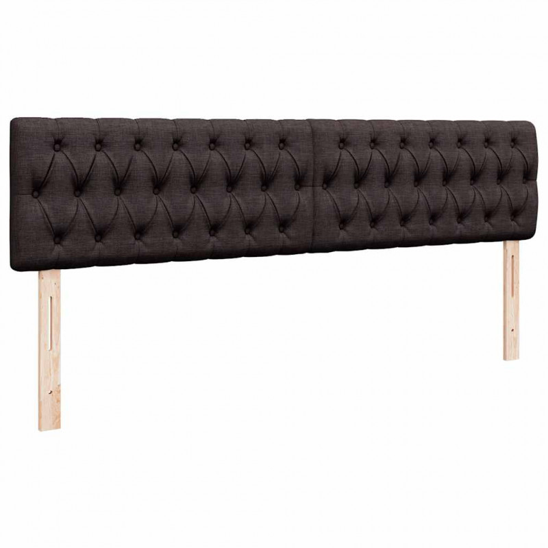 Łóżko otomana z materacem i LED ciemnobrązowy 180x200cm tkanina