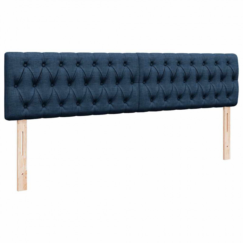 Łóżko Ottoman z materacem i LED, niebieski, 180x200cm, tkanina