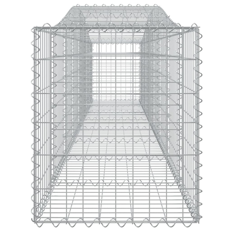 Kosze gabionowe, 4 szt, 400x50x60/80 cm, galwanizowane żelazo