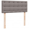 Łóżko otomana z materacem i LED, taupe, 120x190cm, tkanina