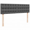 Łóżko Ottoman z materacem i diodami LED Ciemnoszary 140x190 cm